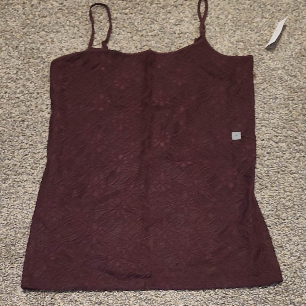 Ann Taylor Burgundy Lace Camisole